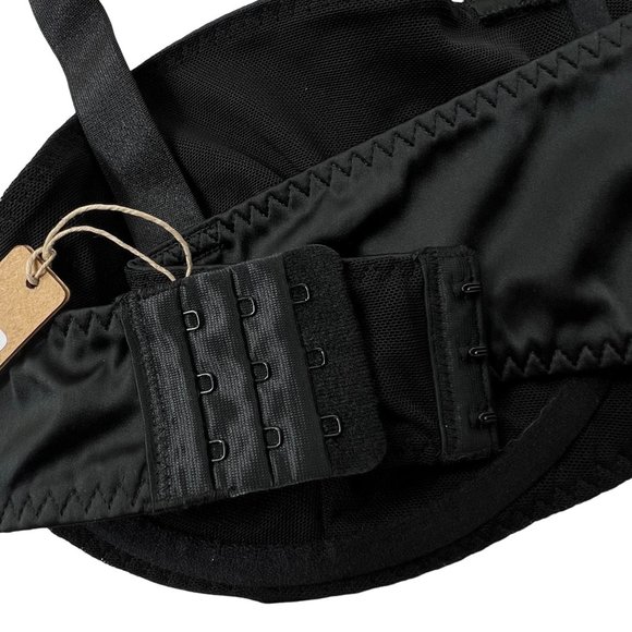 SKIMS Woven Shine Underwire Bra 44DD Onyx - Picture 9 of 12